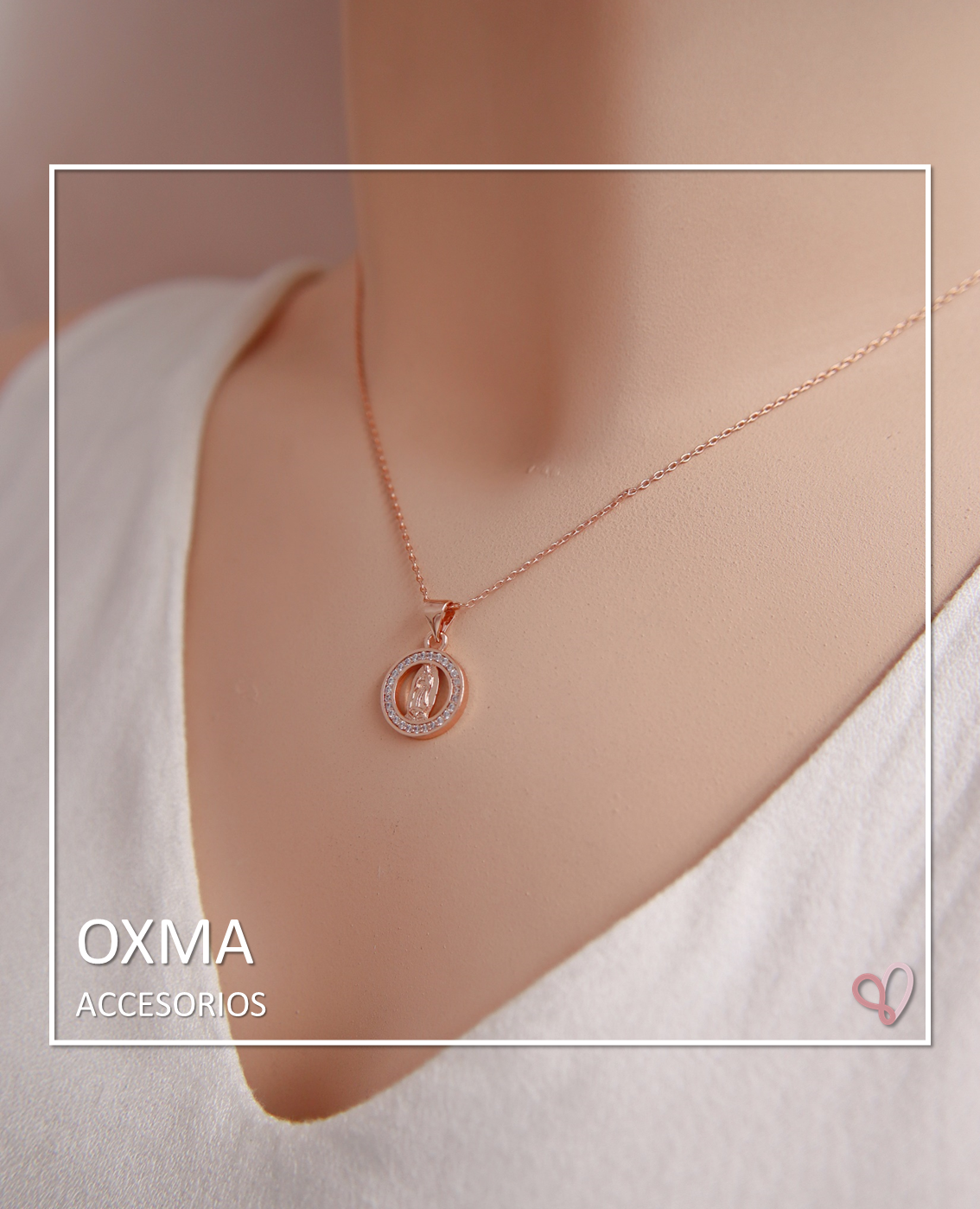CONJUNTO VIRGEN GUADALUPE ORO ROSA