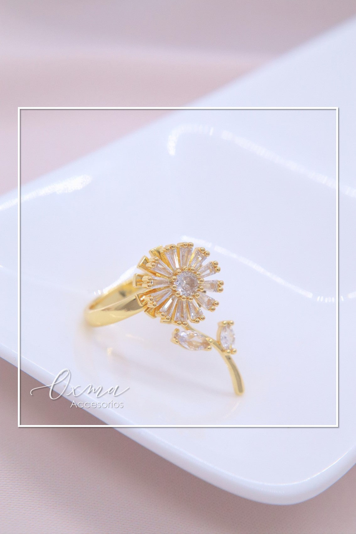 ANILLO FLOR GIRATORIA