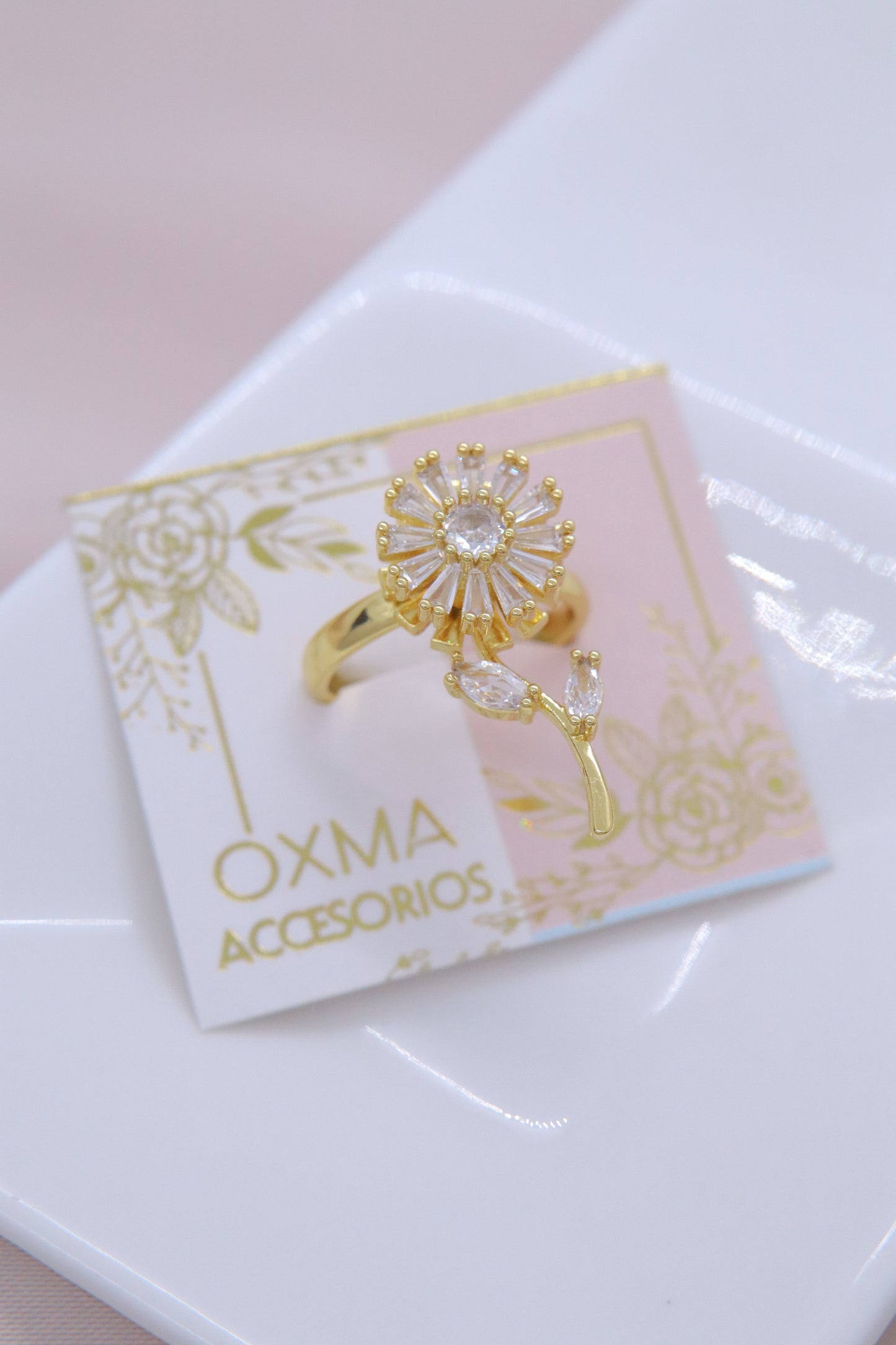 ANILLO FLOR GIRATORIA
