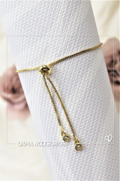 pulsera inicial nacar blanca