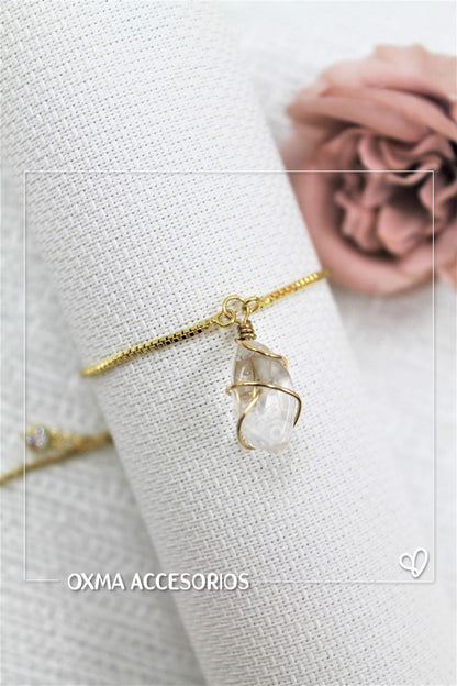 pulsera piedra natural rustica
