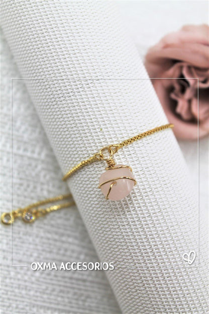 pulsera piedra natural rustica