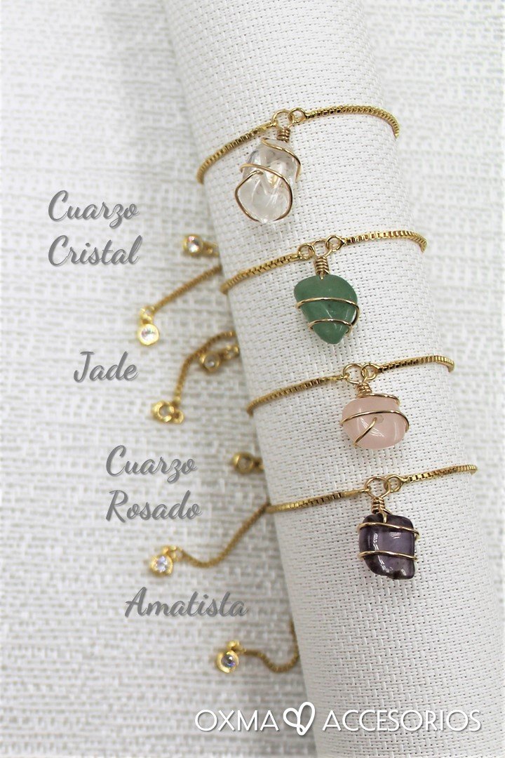 pulsera piedra natural rustica