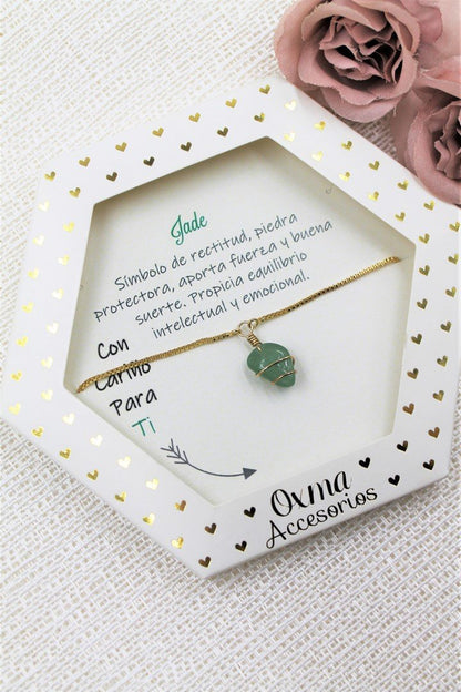 pulsera piedra natural rustica