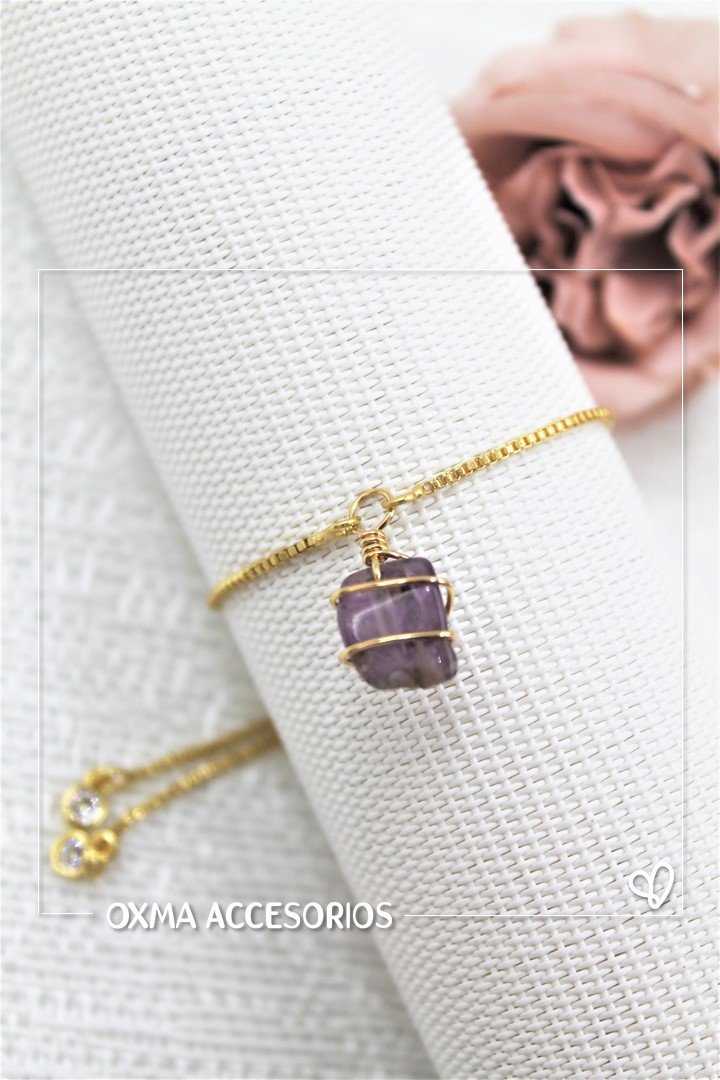 pulsera piedra natural rustica