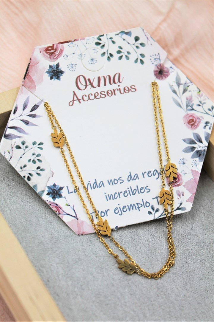 tobillera doble hojas