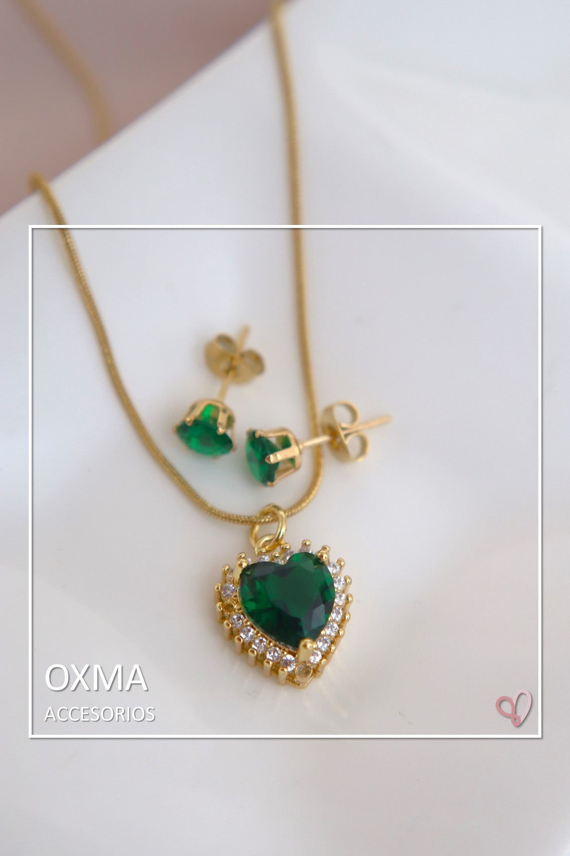 CONJUNTO CORAZÓN VERDE